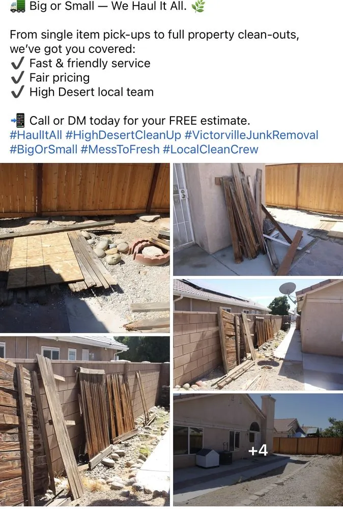 Custom outdoor landscaping for year-round maintenance in Victorville, CA by Junk and Lawn HD