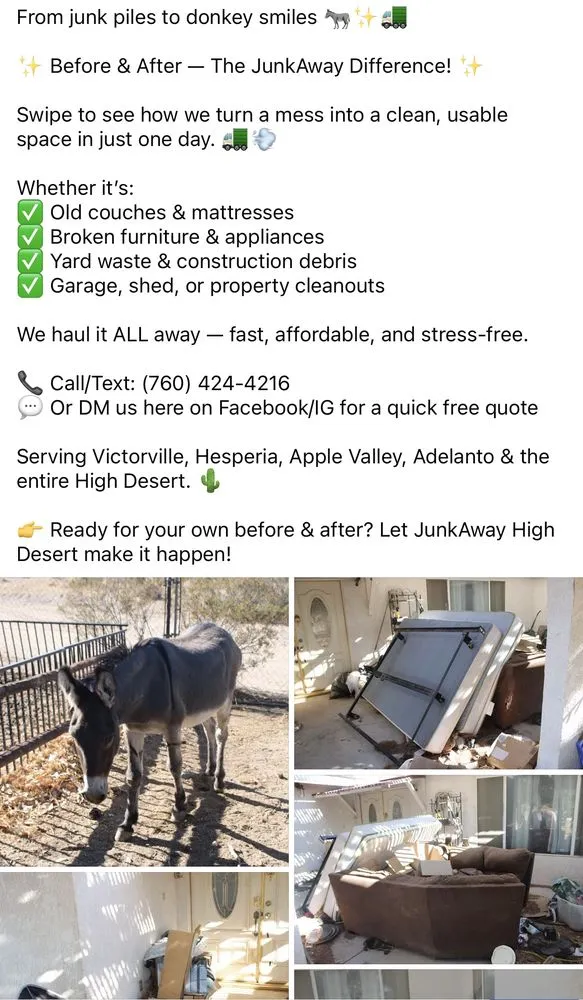 Expert lawn mowing service in Victorville, CA - Junk and Lawn HD