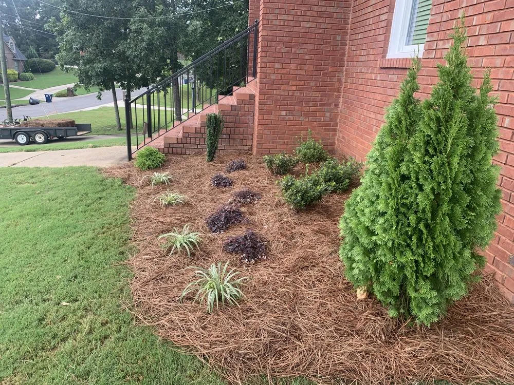 Local landscape installation with custom design in Pinson, AL by Just A Trimm Landscaping