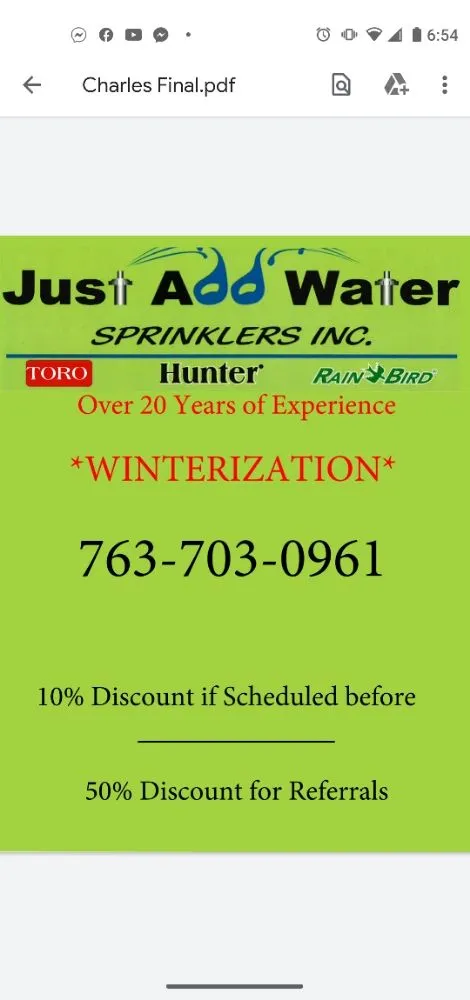 Reliable residential landscaping experts serving Albertville, MN - Just Add Water Sprinklers