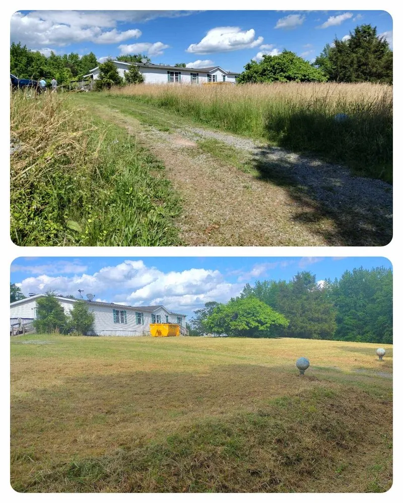 Professional lawn mowing service for year-round maintenance in South Boston, VA by Just Chunkin' Junk