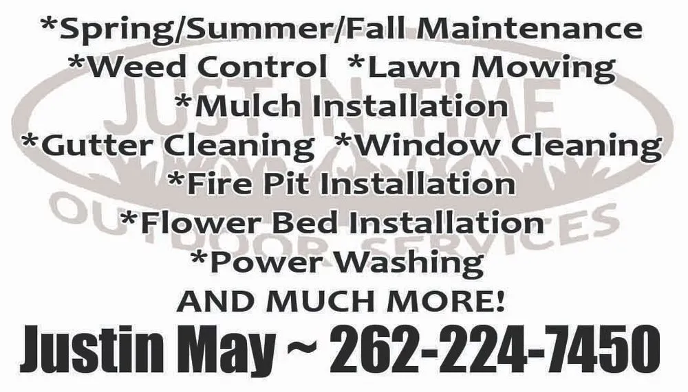 Affordable lawn mowing service experts serving Slinger, WI - Just-In-Time Outdoor Services