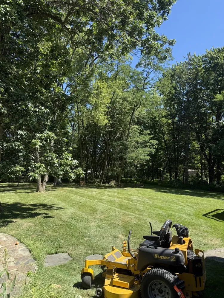 Custom residential landscaping for year-round maintenance in Brecksville, OH by Just Johnny Lawn Care And Construction