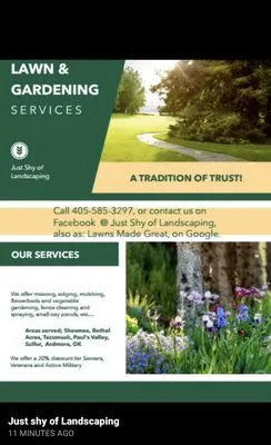 Just shy of Landscaping