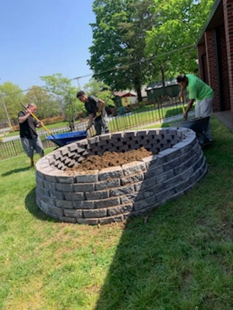 Custom outdoor landscaping in Trinity, NC by Justus Landscaping