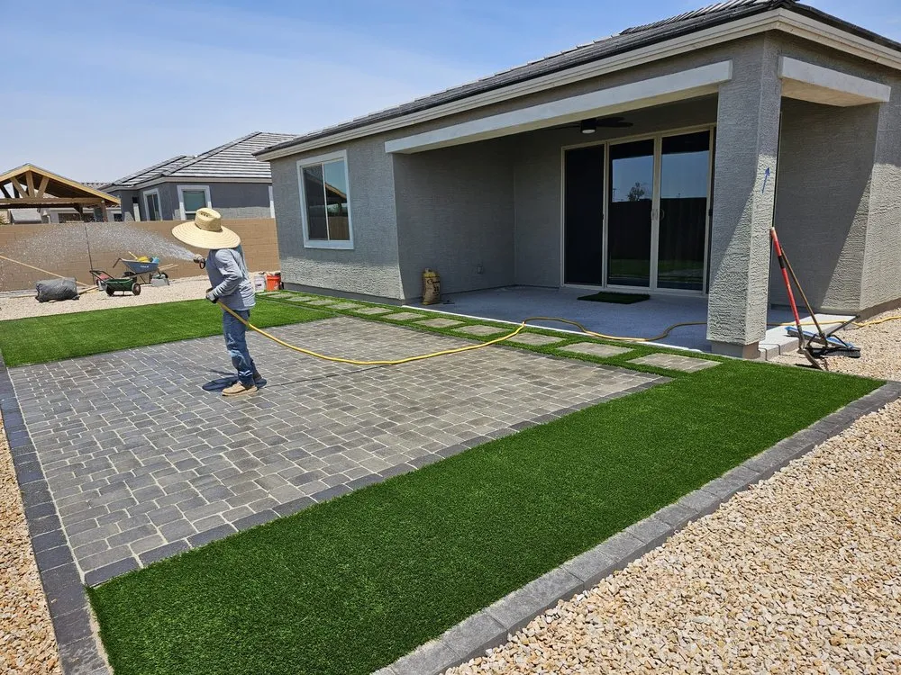 Professional yard maintenance for beautiful yards in Casa Grande, AZ by JV & G Landscapes