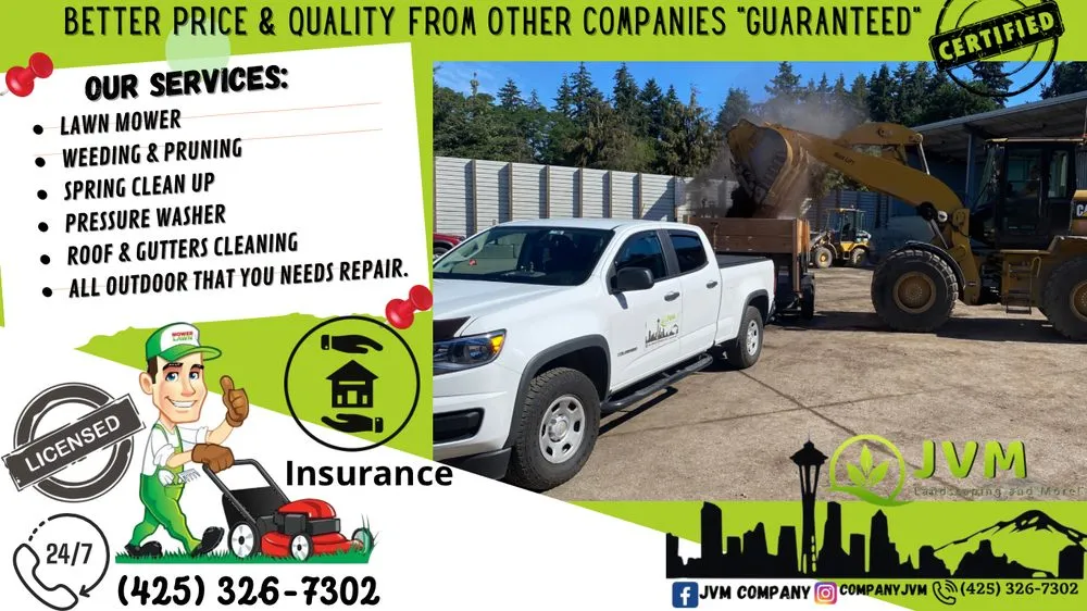 Reliable residential landscaping experts serving Lynnwood, WA - JVM