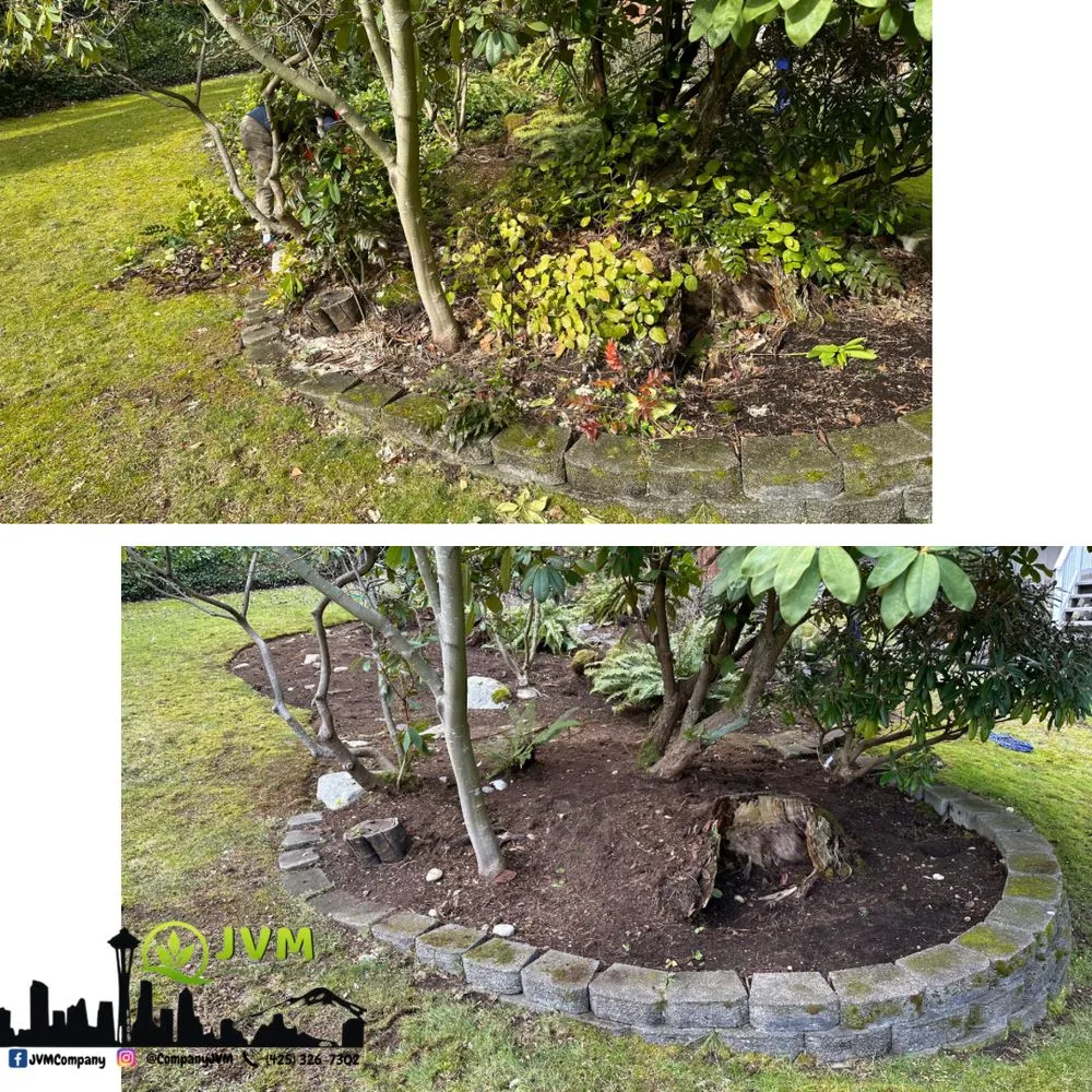 Custom garden landscaping for residential properties in Lynnwood, WA by JVM