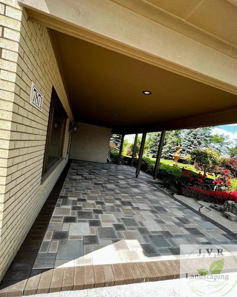 Expert landscape installation with custom design in Romulus, MI by JVR Landscapes