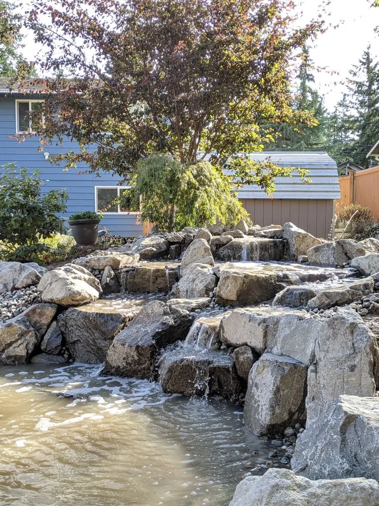 Local landscape installation in Snohomish, WA - JW Water Features