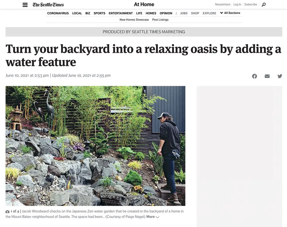 Custom lawn care service for year-round maintenance in Snohomish, WA by JW Water Features