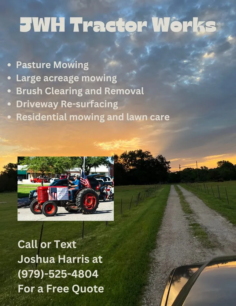 Custom residential landscaping with custom design across Hempstead, TX - JWH Tractor Works