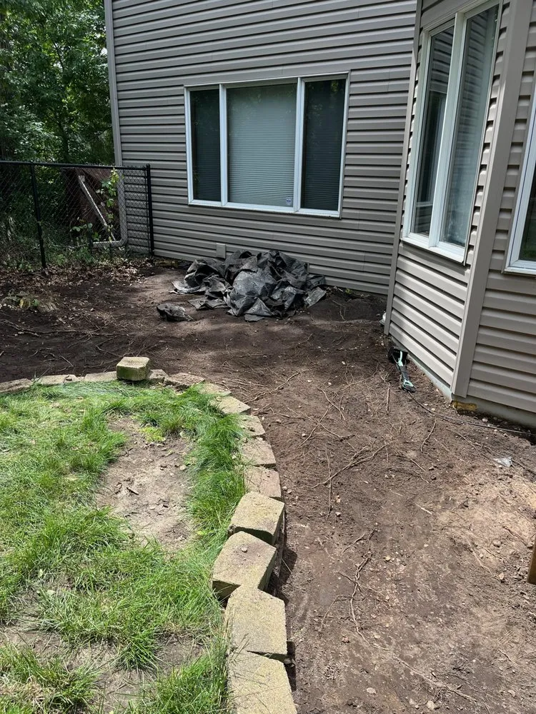 Custom yard cleanup service with custom design in White Bear Lake, MN by K & B Solutions