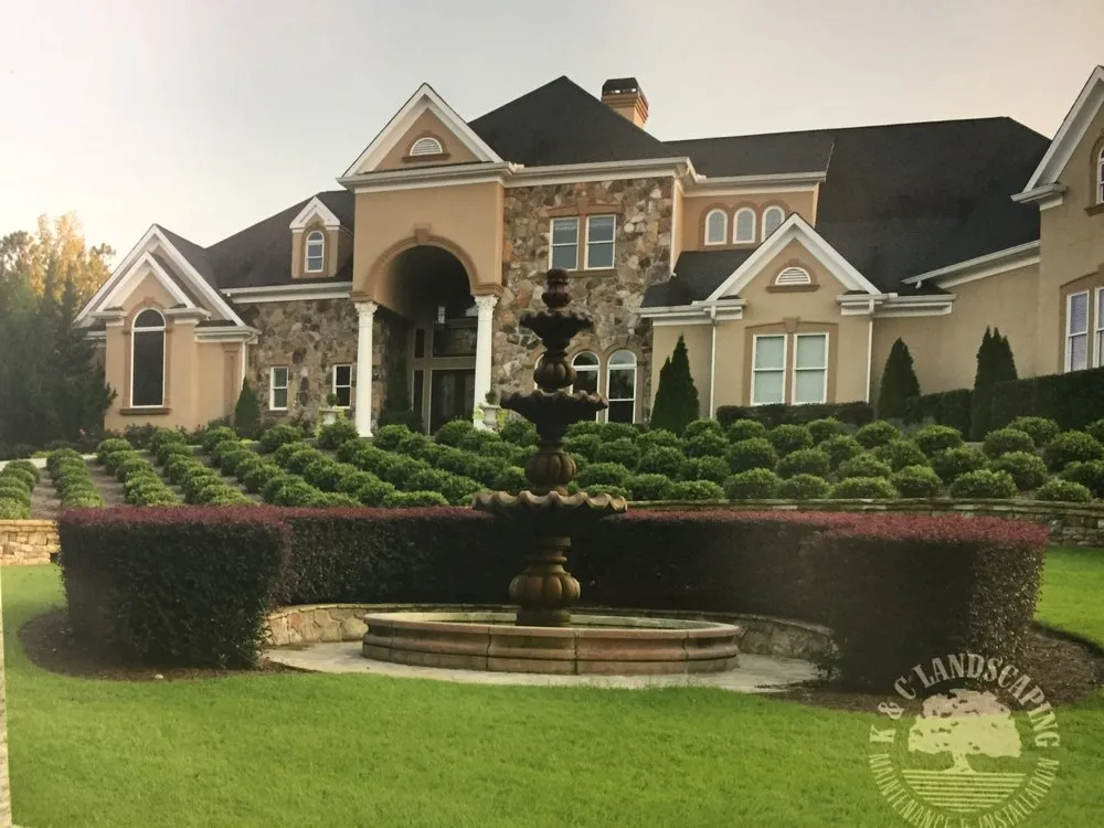 Professional garden landscaping for homes in Hoschton, GA by K & C Landscaping