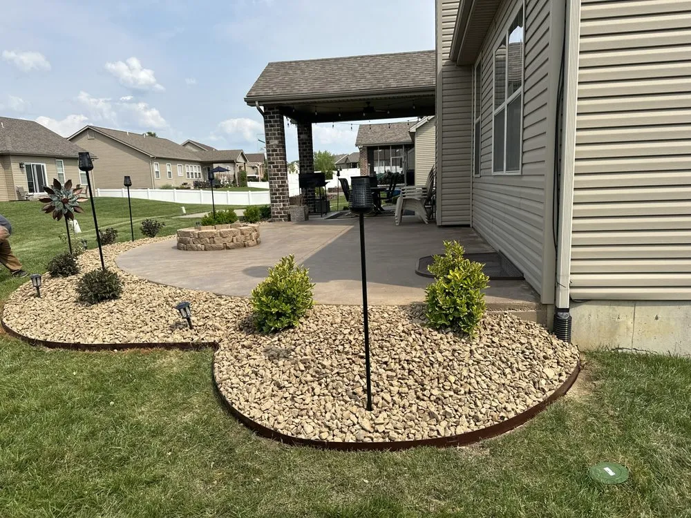 Custom landscaping services with custom design across Saint Paul, MO - K & D Land Maintenance