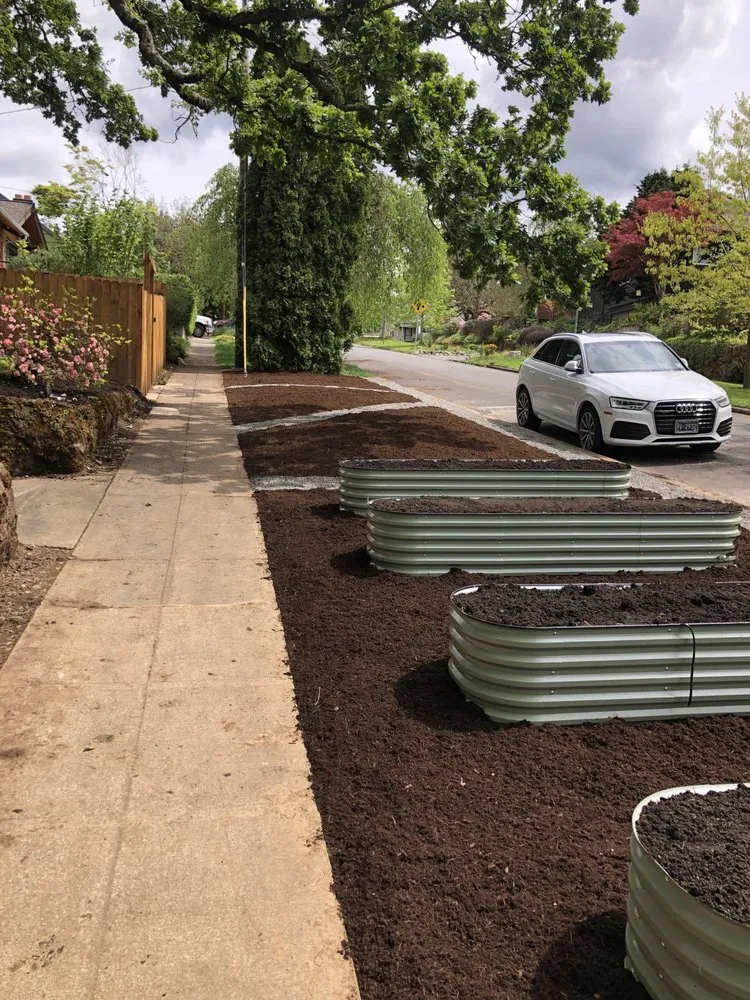 Custom garden landscaping for outdoor upgrades in Portland, OR by K & D Lawn Care, Yard Work