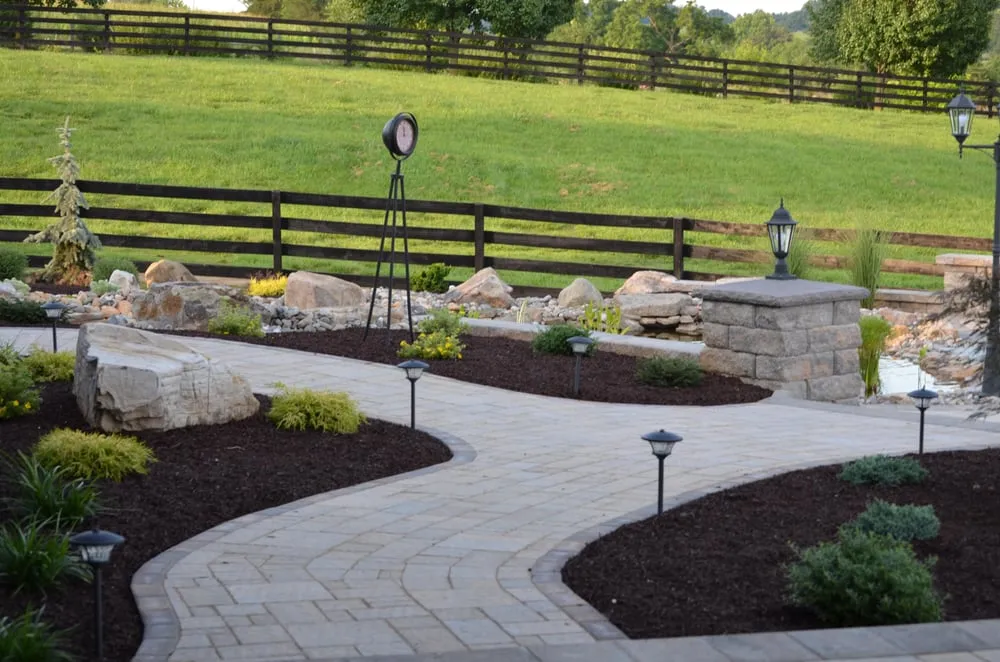 Custom residential landscaping in Elkton, VA by K & T Services