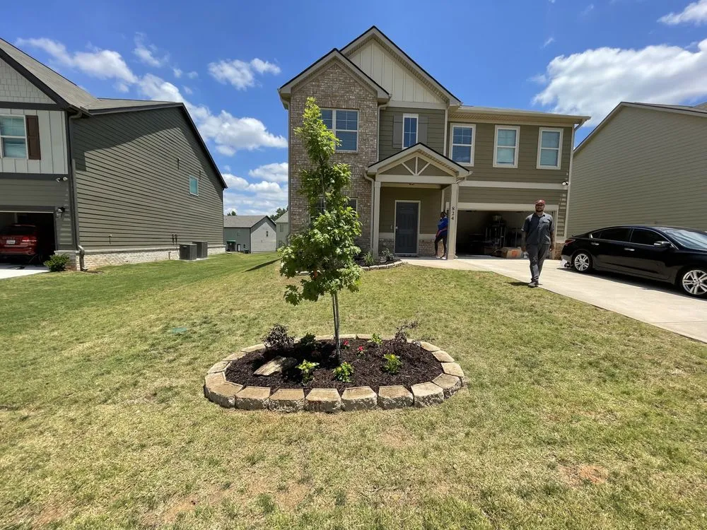 Professional outdoor landscaping for beautiful yards in McDonough, GA by K and K Kreative Designes