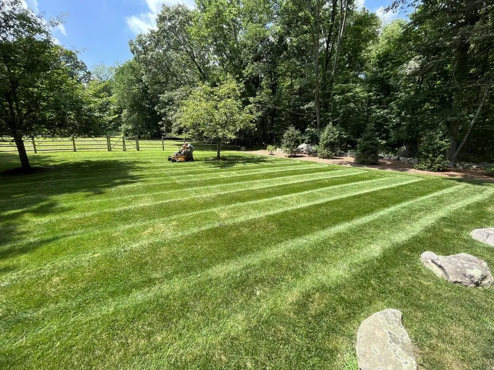 Professional lawn mowing service for homes in Scituate, MA by K B Wilson Landscaping