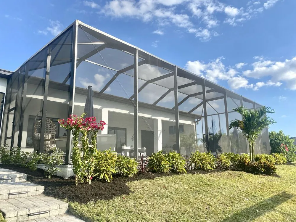 Custom landscape design with custom design in Cape Coral, FL by Kamden Farms