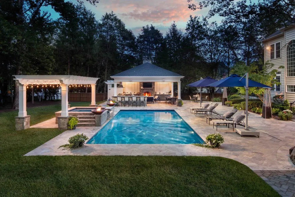 Custom landscaping services with custom design in Sterling, VA by Kane Landscapes