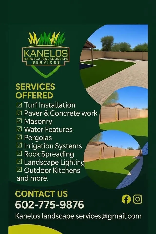 Custom lawn care service experts serving Buckeye, AZ - Kanelo's Hardscape and Landscape Services