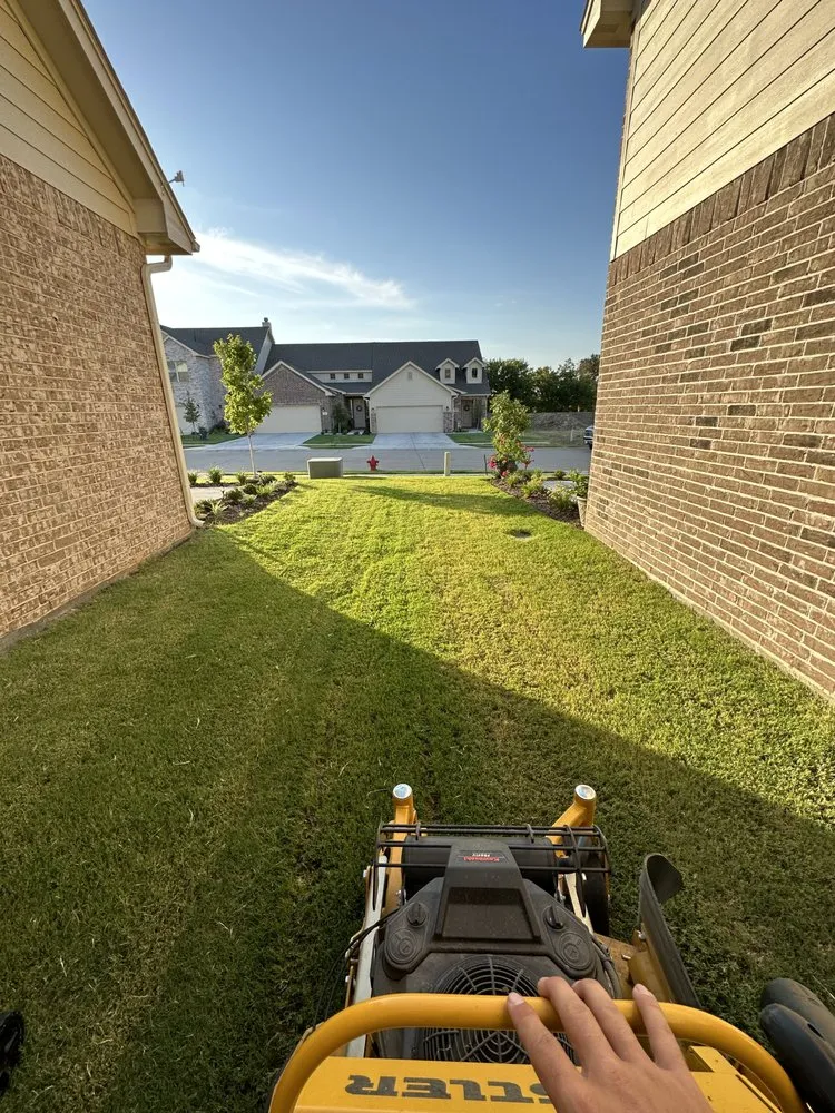 Professional lawn mowing service for residential properties in Weatherford, TX by Kangaroo Outdoor Solutions