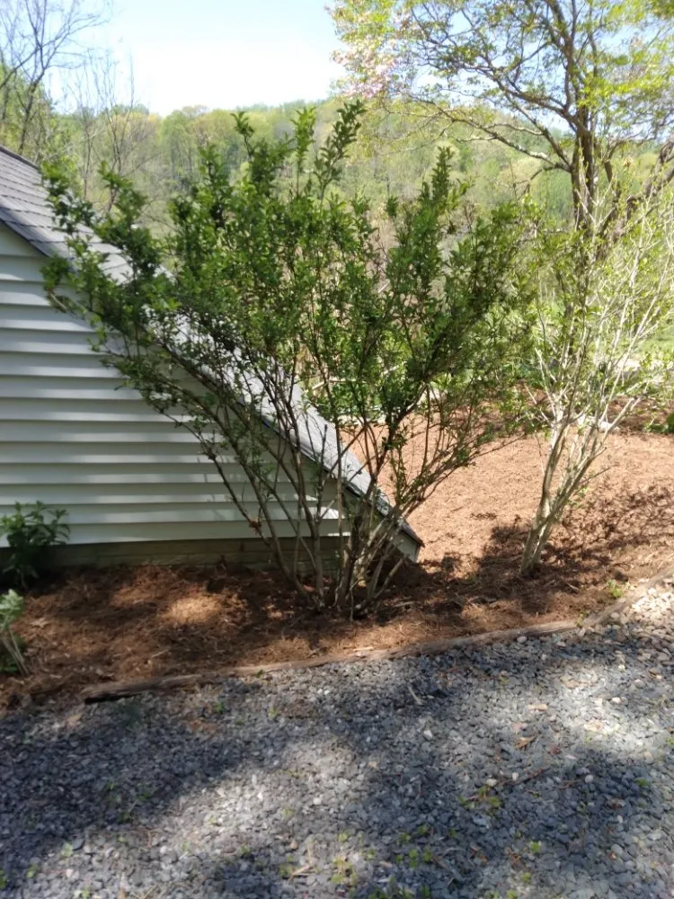Custom outdoor landscaping with custom design in Stuarts Draft, VA by Karnes Lawn Services