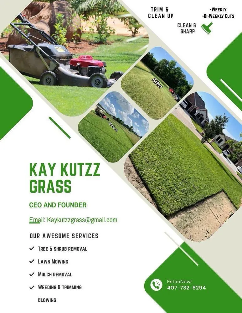 Local lawn care service near you in Orlando, FL by Kay Kuttz Grass