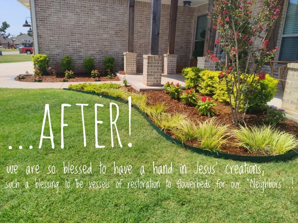 Custom yard cleanup service with custom design in Mustang, OK by KBDB Details