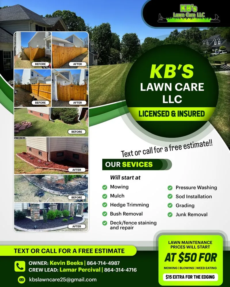 Expert garden landscaping experts serving Simpsonville, SC - KB’s Lawn Care