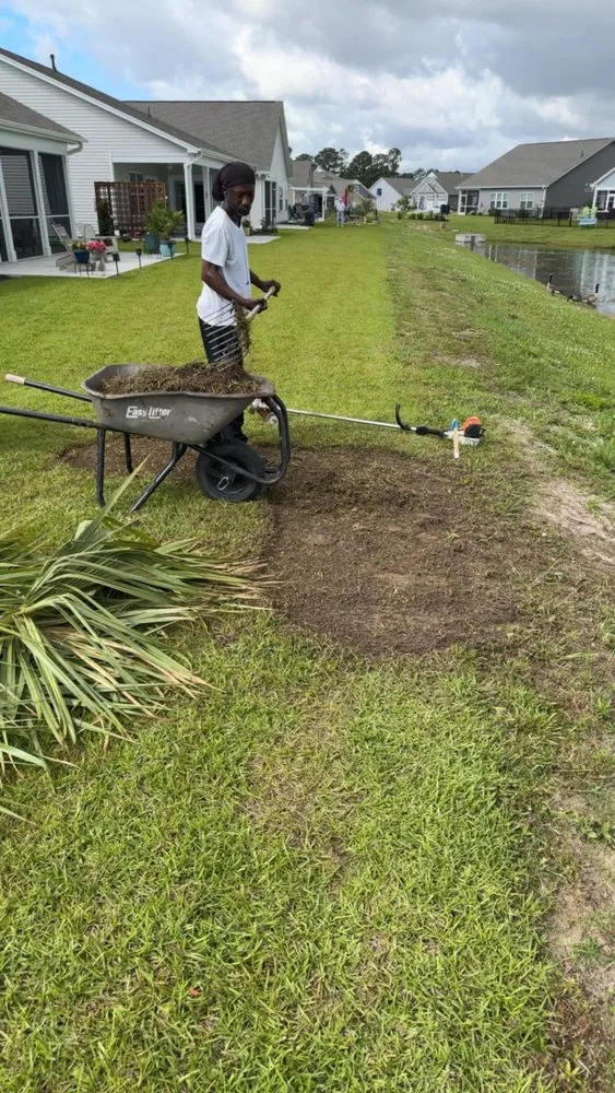 Custom outdoor landscaping in Loris, SC by KC Flowers