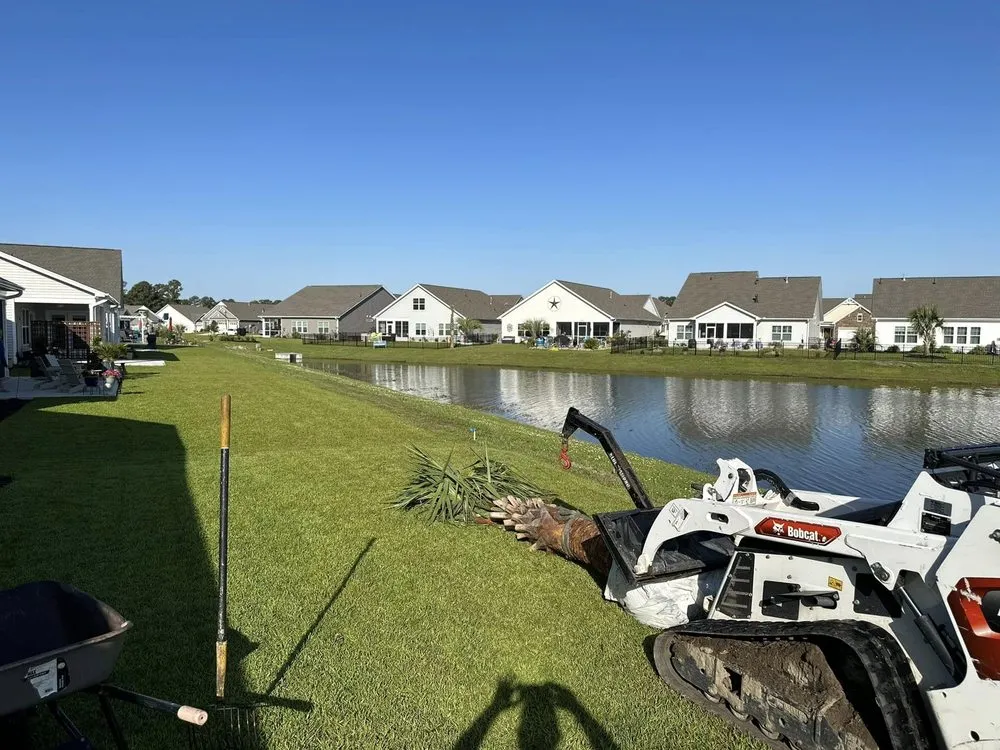 Custom yard maintenance with custom design in Loris, SC by KC Flowers