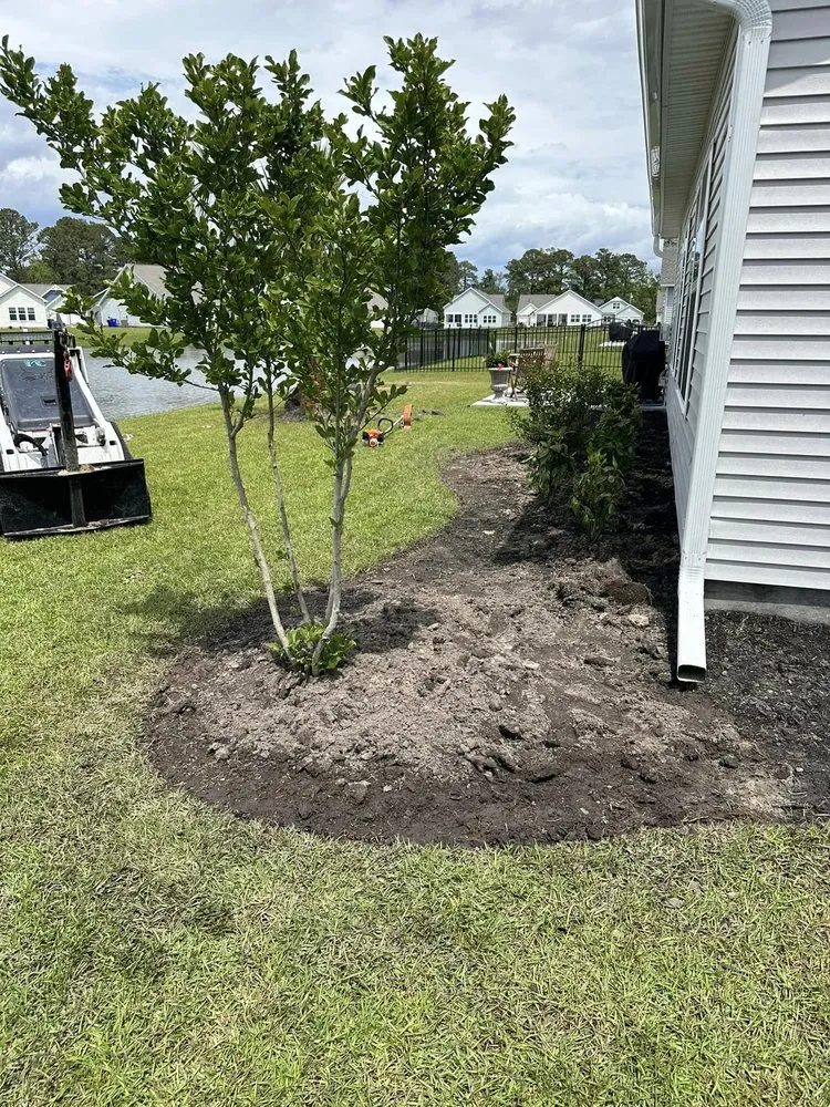 Professional yard cleanup service for homes in Loris, SC by KC Flowers