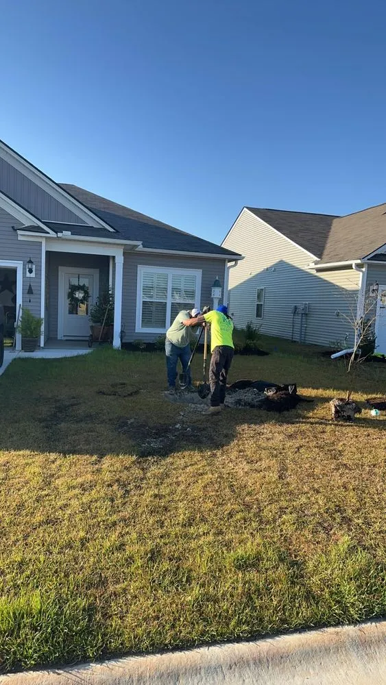 Custom landscape installation for year-round maintenance in Loris, SC by KC Flowers