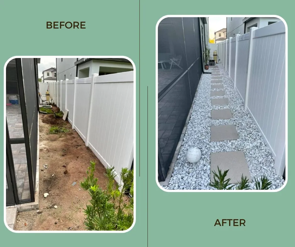 Custom yard cleanup service in St. Cloud, FL by KC Landscaping