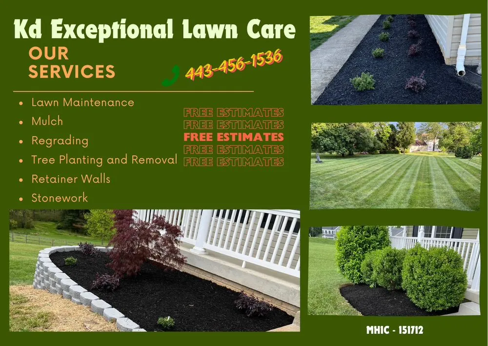 Professional landscape installation in Reisterstown, MD by KD Exceptional Lawn Care
