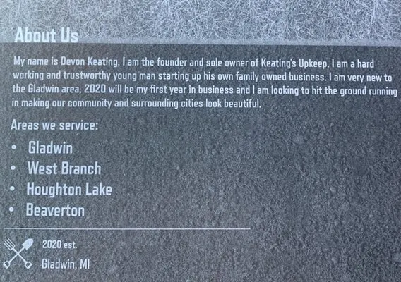 Keating’s Upkeep Logo