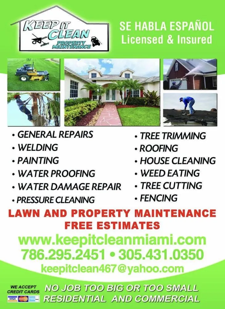 Expert lawn mowing service in Miami, FL - Keep It Clean Property Maintenance