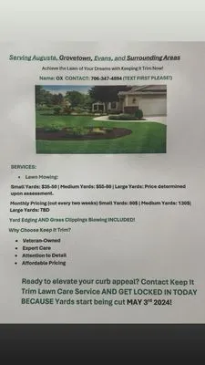 keep It Trim Lawn Care Service Logo