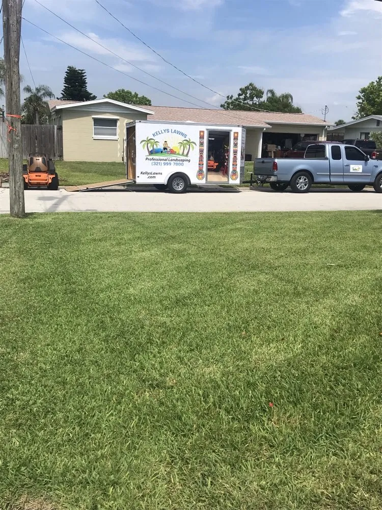 Affordable lawn mowing service with custom design across Cocoa Beach, FL - Kelly's Lawns