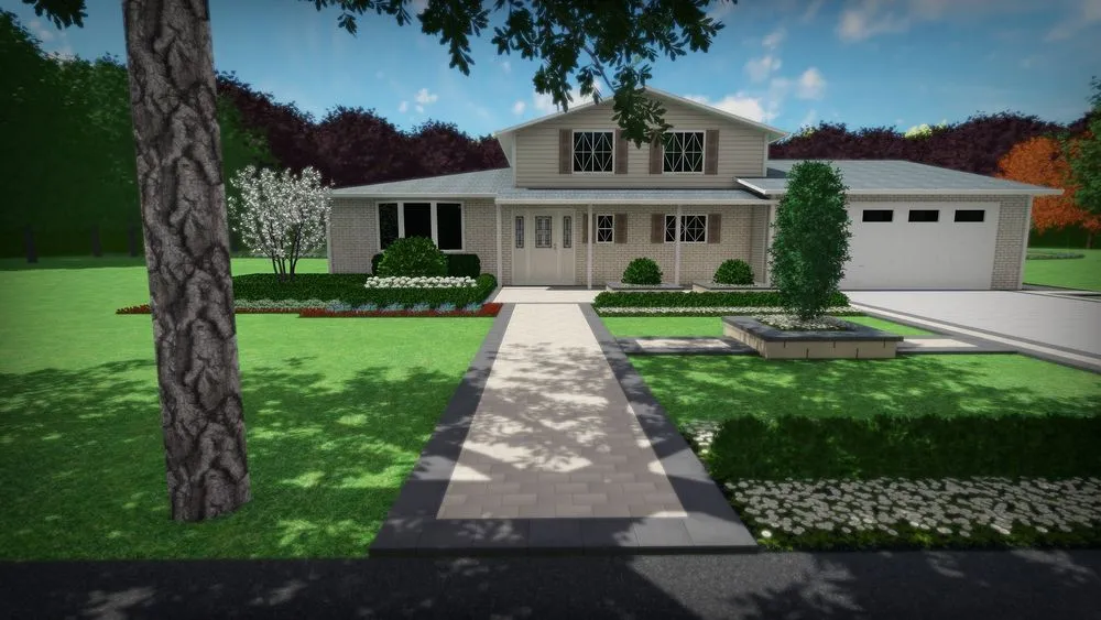 Professional landscape installation in Shelby Township, MI by Kenney Landscaping