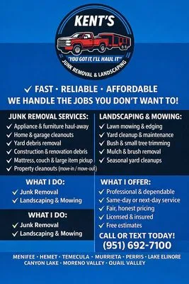 Kent's Trash and Landscape Logo