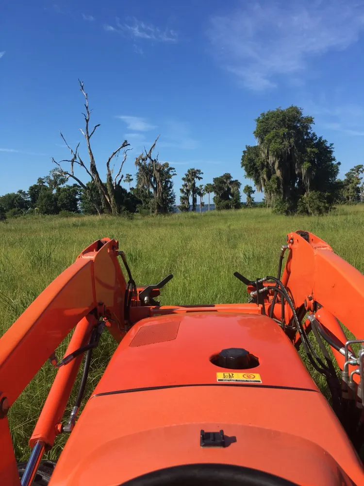Top-rated garden landscaping near you across St. Augustine, FL - Kevin Greer Bush Hog Box Blade and Tractor Work