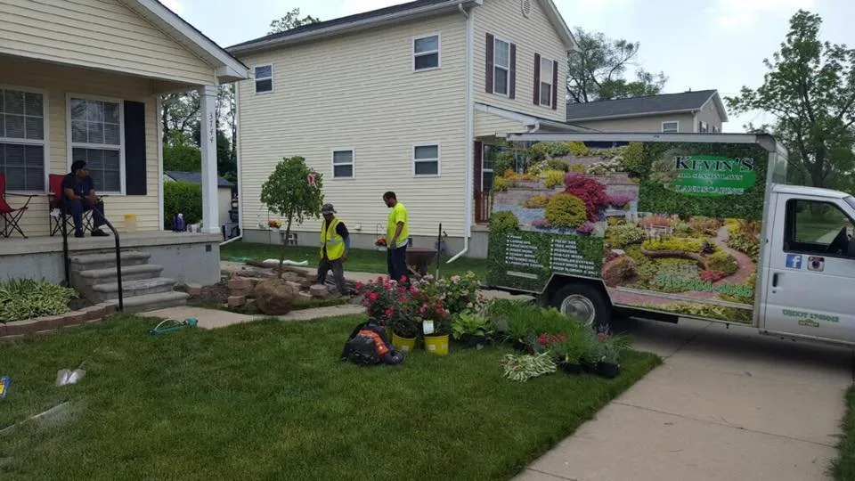 Custom landscape installation in Detroit, MI by Kevin's All Season Landscaping & Construction
