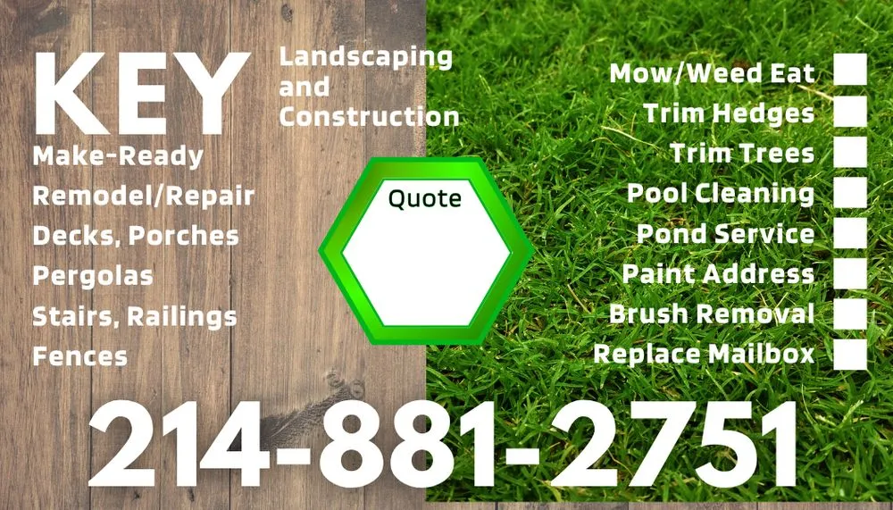 Expert residential landscaping with custom design across Mesquite, TX - Key Landscaping and Construction