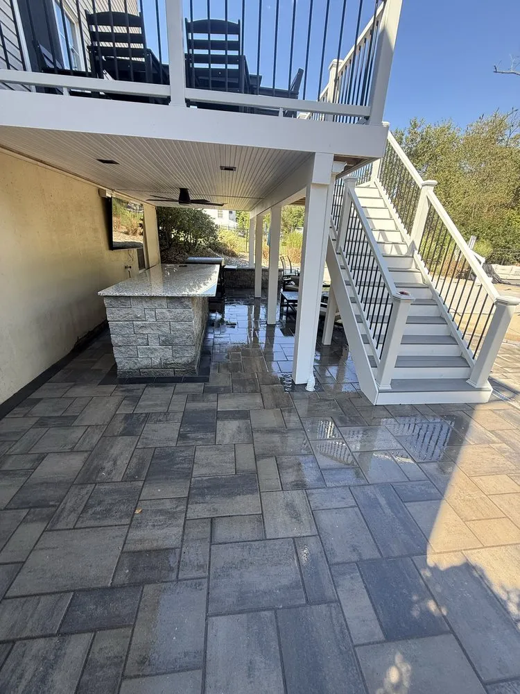 Custom landscape installation in Perkasie, PA by Keystone Design & Build