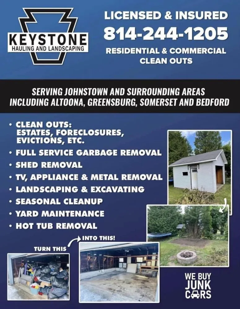 Reliable yard maintenance experts serving Johnstown, PA - Keystone Hauling & Landscaping