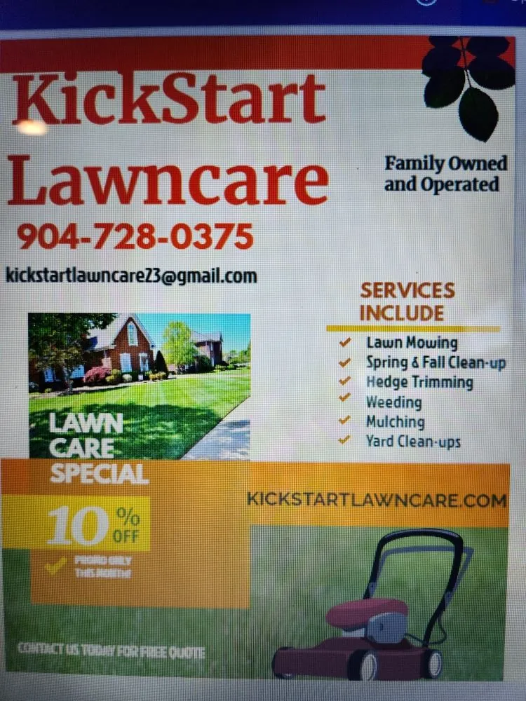 Top-rated lawn mowing service experts serving Jacksonville, FL - KickStart Lawncare