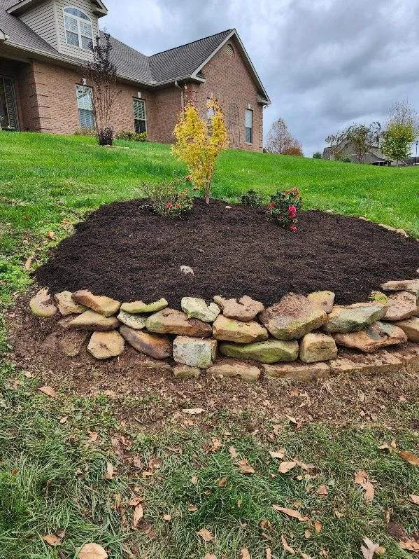 Custom landscape design with custom design in Maryville, TN by Kiefer Property Solutions